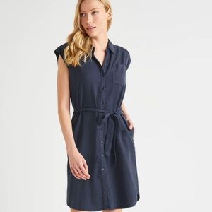 Splendid Mercer Shirt Dress in Navy Blue